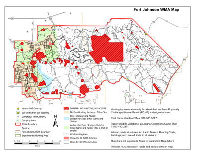 约翰逊堡 WMA 地图